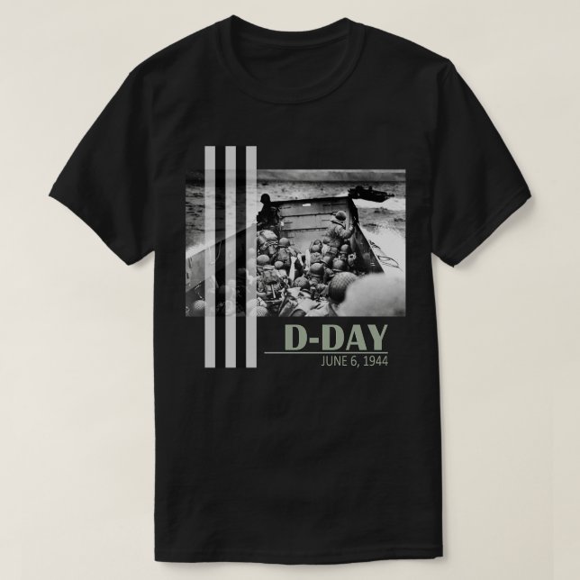 D Day 06 Jun 1944 WW2 Normandy Landings 2 T-Shirt (Design Front)
