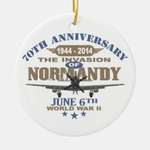 D-Day 70th Anniversary Battle of Normandy Ceramic Ornament