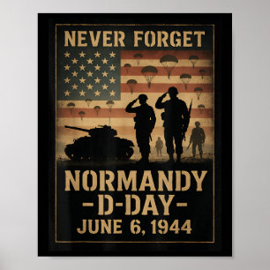 D-day 81st Anniversary Normandy 1944 Military Trib Poster