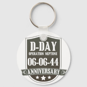 D-Day Anniversary Logo Keychain