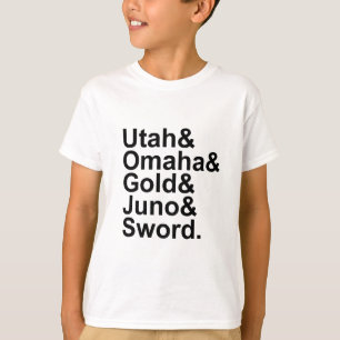 D-Day Beaches   Utah Omaha Gold Juno Sword T-Shirt