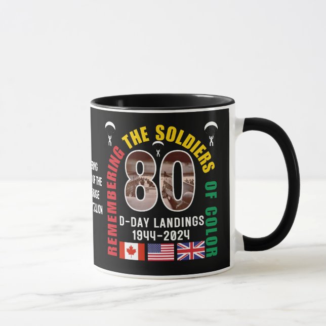 D-DAY LANDINGS 80th Anniversary African American Mug (Right)