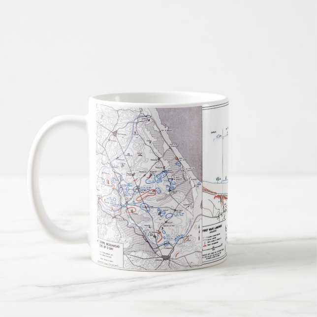 D-Day maps mug (Left)