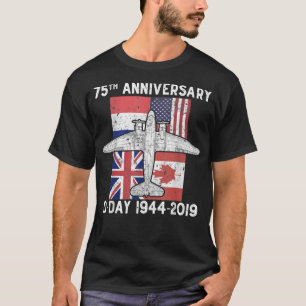 D-Day Normandy Landing 75th Anniversary C-47 Flag T-Shirt