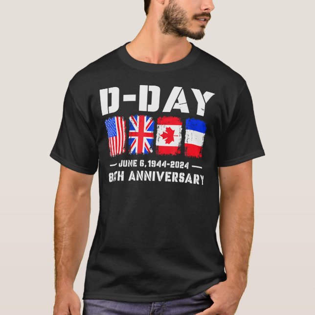 D Day Normandy Landings 80Th Anniversary T Shirt 1 (Front)