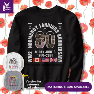 D-DAY NORMANDY LANDINGS WW2 80th Anniversary Sweatshirt
