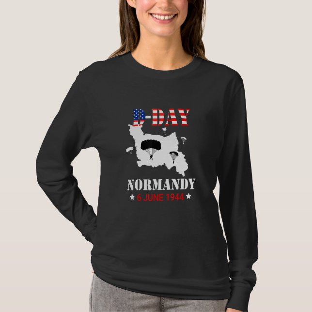 D Day Normandy Paratrooper Normandy 1944 T-Shirt (Front)