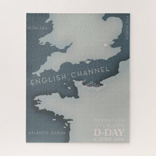 D-Day Operation overlord Military poster. Jigsaw Puzzle