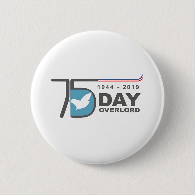 D-Day Overlord 1944 2019 2 Inch Round Button (Front)