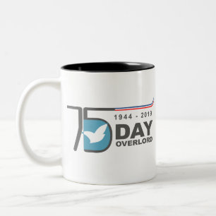 D-Day Overlord 1944 2019 Normandie Two-Tone Coffee Mug