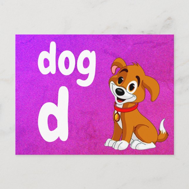 d - dog flash card (Front)