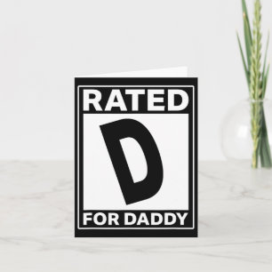 D For Daddy Funny Fathers Day  Card