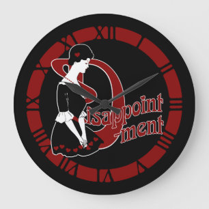D For Disappointment Large Clock