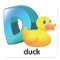 D for Duck Alphabet Bright Letter