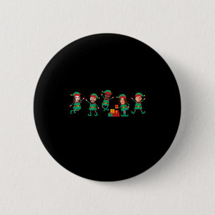 D Funny Face Photo Christmas Elf  2 Inch Round Button