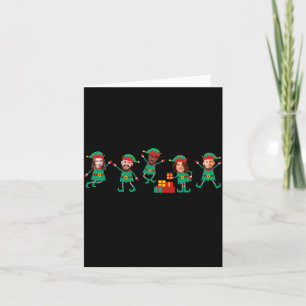 D Funny Face Photo Christmas Elf  Card