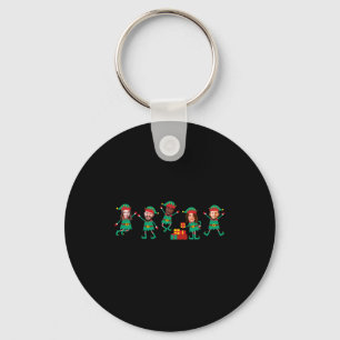 D Funny Face Photo Christmas Elf  Keychain