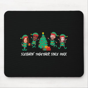 D Funny Face Photo Christmas Elf Mouse Pad