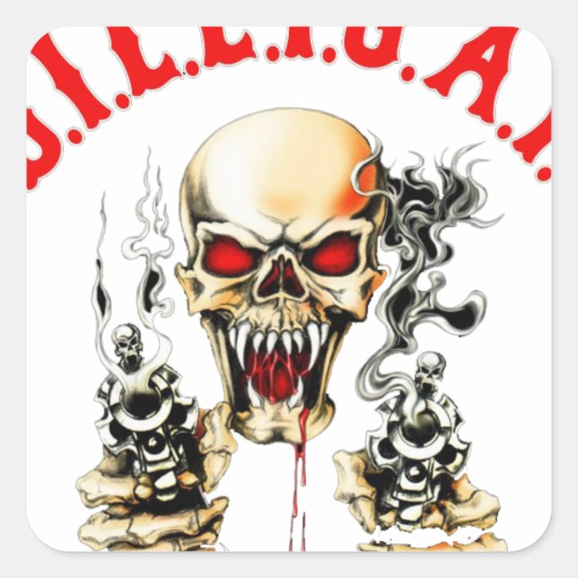 D.I.L.L.I.G.A.F. SQUARE STICKER (Front)