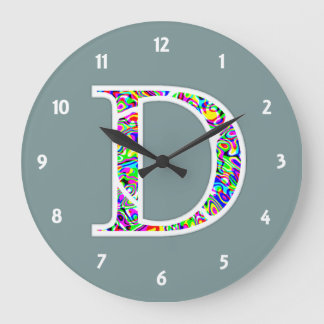 D Illuminated Monogram Large Clock