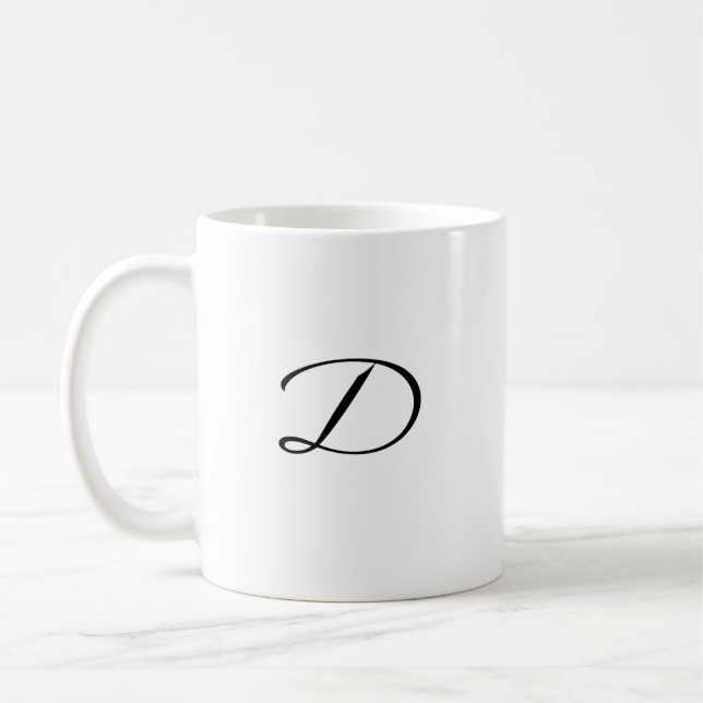 D initial Accent Coffee Mug-Mother's Day Gift-Gift Coffee Mug (Left)