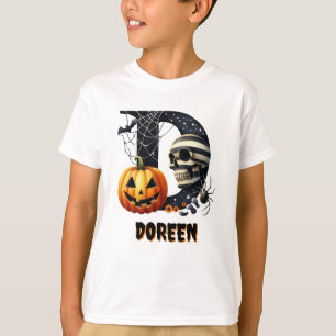 D Initial Trick or Treat Cute Halloween T-Shirt