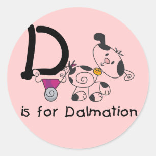 D is for Dalmation T-shirts and Gifts Classic Round Sticker