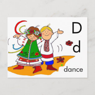 D is for Dance Postcard