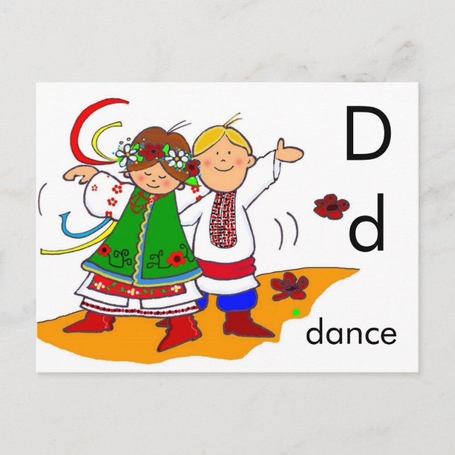 D is for Dance Postcard (Front)