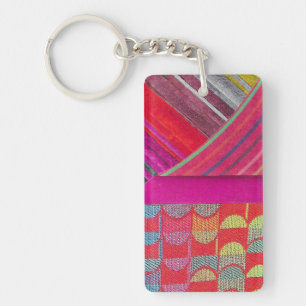 D is for diagonal collage keychain