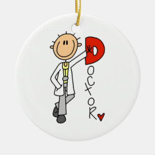 D is for Doctor Ceramic Ornament