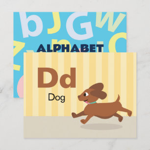 D is for Dog - Alphabet Flash Card