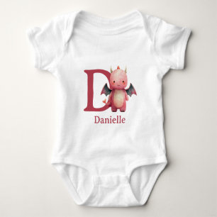 D is for Dragon Personalize Baby Bodysuit