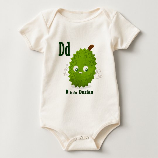 D is for Durian Baby Bodysuit