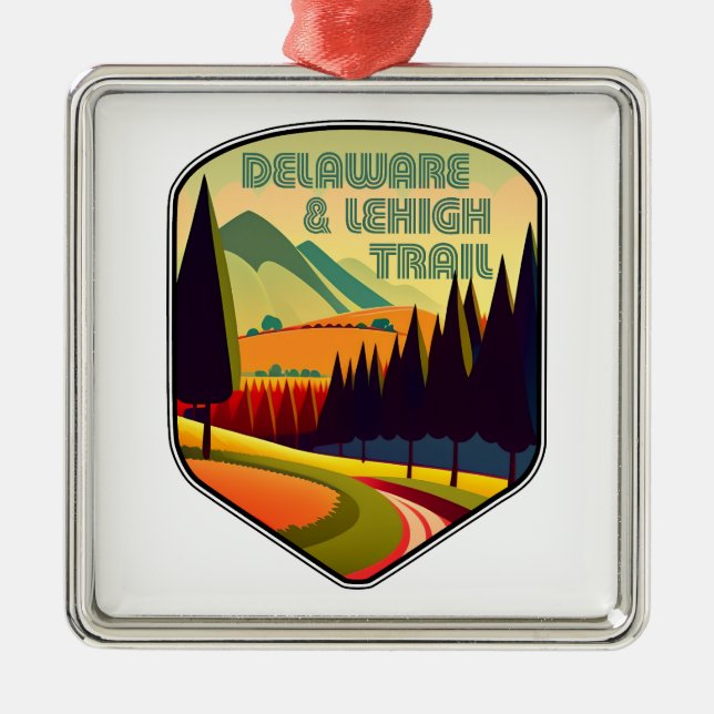 D&L Trail Pennsylvania Colours Metal Ornament (Front)