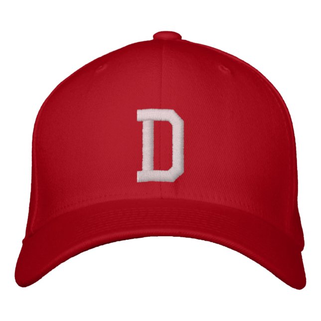 D Letter Embroidered Hat (Front)