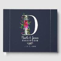 D Letter Initial Monogram Floral Name Wedding