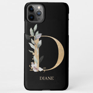 D Monogram Floral Personalized iPhone 11Pro Max Case