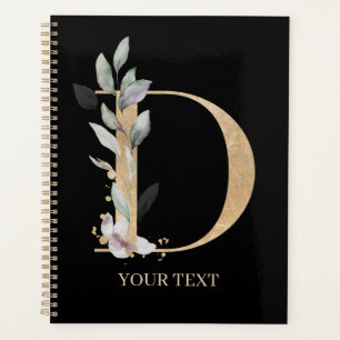 D Monogram Floral Personalized Planner