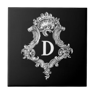 D Monogram Initial Tile