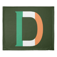 D Monogram overlaid on Irish Flag bedkccnt