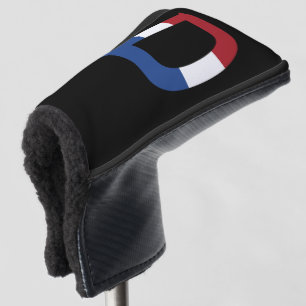 D Monogram overlaid on NLD Flag on bk pccnt Golf Head Cover