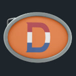 D Monogram overlaid on NLD Flag on or bbcnt Belt Buckle<br><div class="desc">D Monogram overlaid on The Netherlands Flag on orange belt buckle

Design © Trinkets and Things 2022 - AHP Design. All Rights Reserved.</div>
