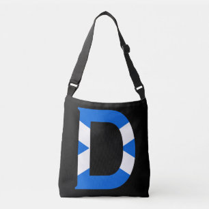D Monogram overlaid on Scottish Flag cbbcn Crossbody Bag