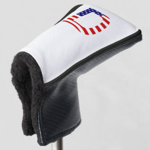 D Monogram overlaid on USA Flag pccnt Golf Head Cover