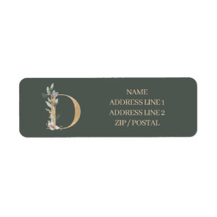 D Monogramme Floral Personnalisé