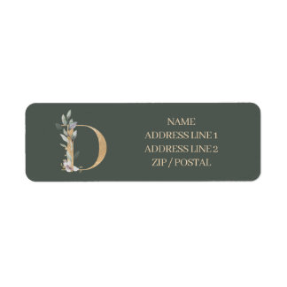 D Monogramme Floral Personnalisé