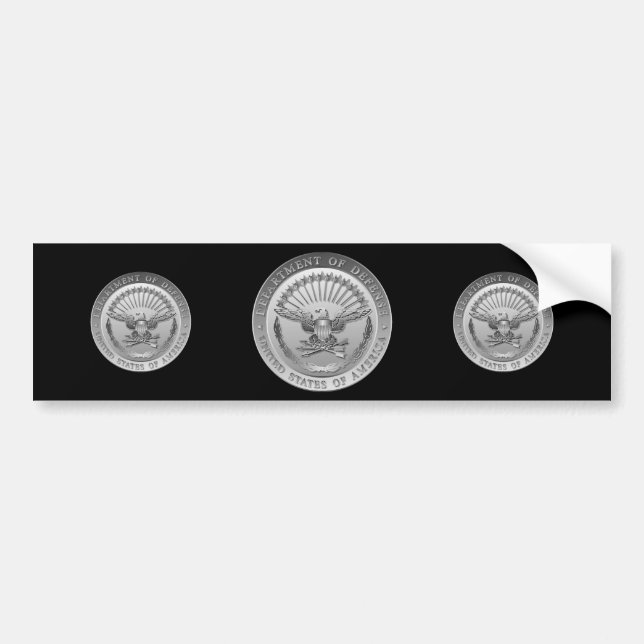 D.O.D Government Emblem Bumper Sticker (Front)