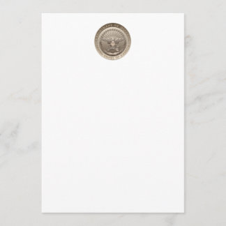 D.O.D Government Emblem Invitation