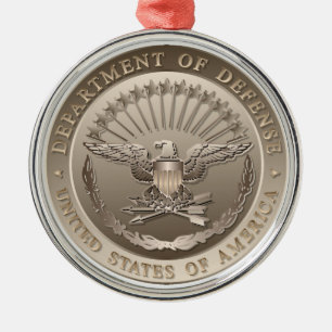 D.O.D Government Emblem Metal Ornament
